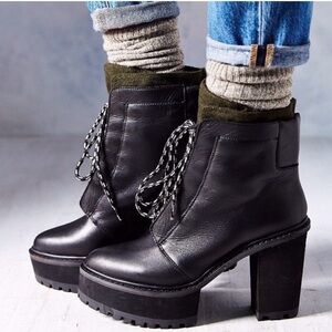 Shellys London Black Heeled Boots